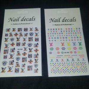 2 for $20 Sale ~ 2 sheets Nail Art Decals Stickers Mickey Brand Logos